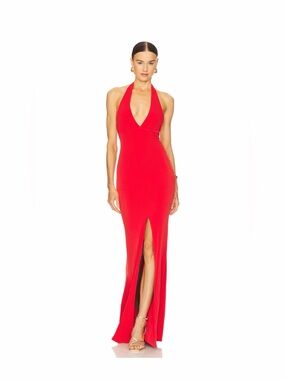 Nookie Red Halter Maxi Dress